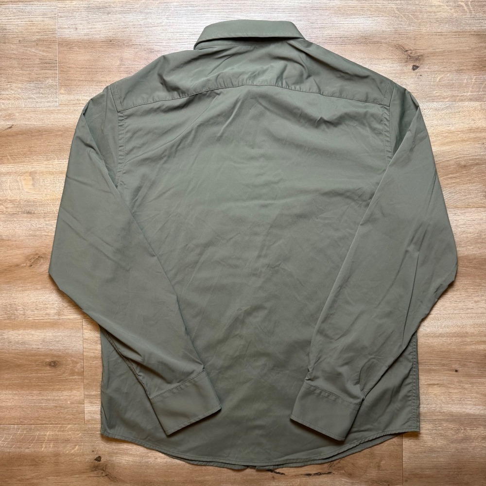 Untuckit Shirt Mens Large Green Performance Stretch Gironde Button Down Commute - Picture 3 of 8